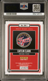 2024 Panini Instant WNBA Draft Night Caitlin Clark #DN1 Rookie RC PSA 9 Fever